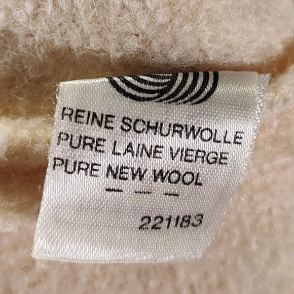 Geiger Austria Ivory Boiled Wool Blazer 42 Collarless Vintage Jacket Metal Btns - Picture 15 of 16